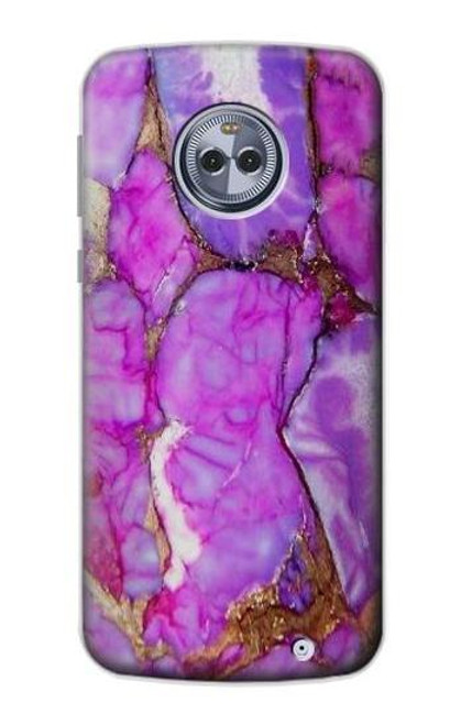 S2907 Purple Turquoise Stone Case For Motorola Moto X4