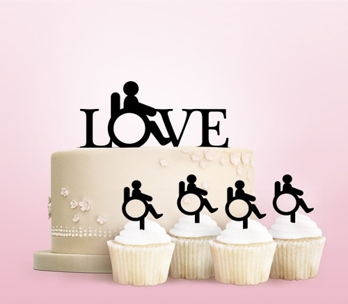 TC0171 Love Patient Party Wedding Birthday Acrylic Cake Topper Cupcake Toppers Decor Set 11 pcs