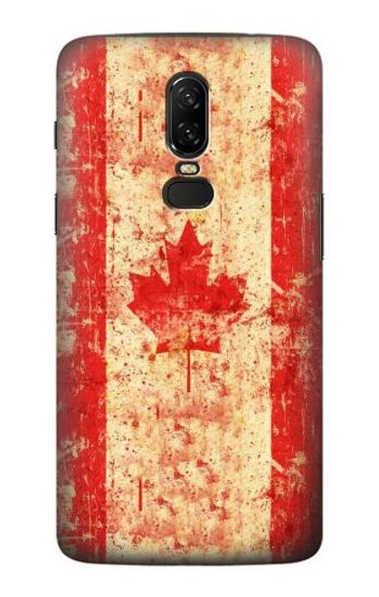S2490 Canada Maple Leaf Flag Texture Case For OnePlus 6