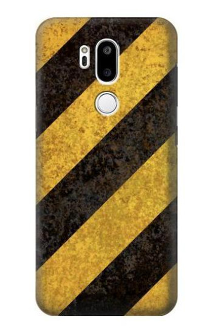 S2231 Yellow and Black Line Hazard Striped Case For LG G7 ThinQ