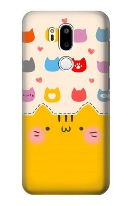 S2442 Cute Cat Cartoon Funny Case For LG G7 ThinQ