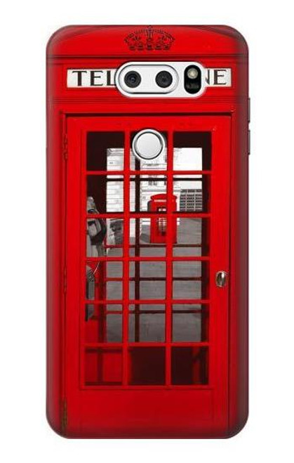 S0058 British Red Telephone Box Case For LG V30, LG V30 Plus, LG V30S ThinQ, LG V35, LG V35 ThinQ