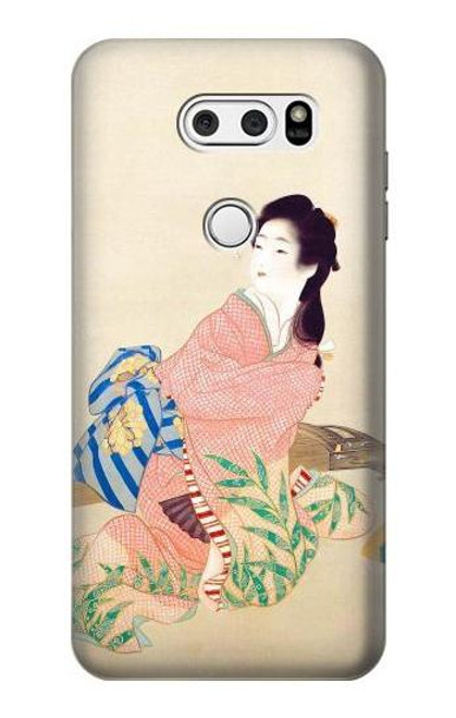 S0889 Japan Art Kimono Case For LG V30, LG V30 Plus, LG V30S ThinQ, LG V35, LG V35 ThinQ