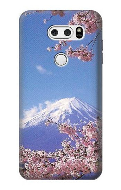 S1060 Mount Fuji Sakura Cherry Blossom Case For LG V30, LG V30 Plus, LG V30S ThinQ, LG V35, LG V35 ThinQ