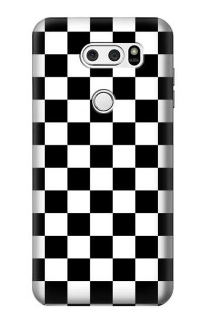 S1611 Black and White Check Chess Board Case For LG V30, LG V30 Plus, LG V30S ThinQ, LG V35, LG V35 ThinQ