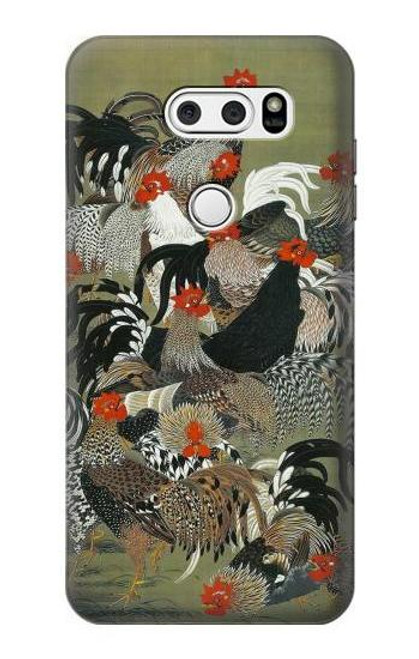 S2699 Ito Jakuchu Rooster Case For LG V30, LG V30 Plus, LG V30S ThinQ, LG V35, LG V35 ThinQ