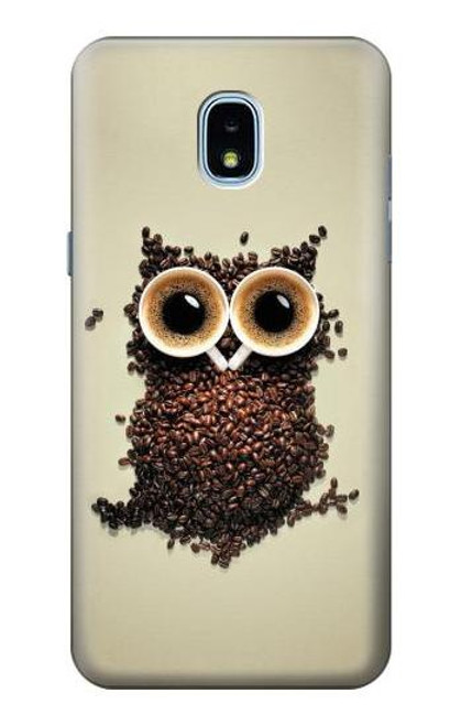 S0360 Coffee Owl Case For Samsung Galaxy J3 (2018), J3 Star, J3 V 3rd Gen, J3 Orbit, J3 Achieve, Express Prime 3, Amp Prime 3