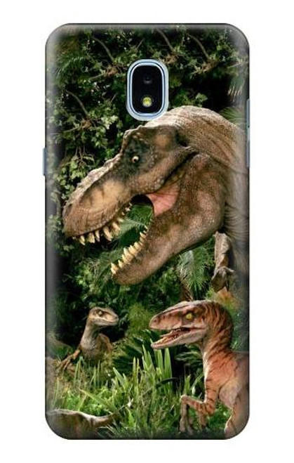 S1452 Trex Raptor Dinosaur Case For Samsung Galaxy J3 (2018), J3 Star, J3 V 3rd Gen, J3 Orbit, J3 Achieve, Express Prime 3, Amp Prime 3