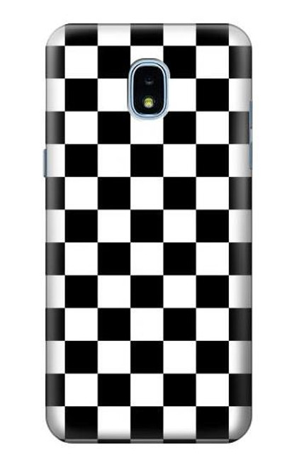 S1611 Black and White Check Chess Board Case For Samsung Galaxy J3 (2018), J3 Star, J3 V 3rd Gen, J3 Orbit, J3 Achieve, Express Prime 3, Amp Prime 3