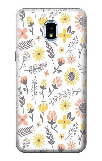 S2354 Pastel Flowers Pattern Case For Samsung Galaxy J3 (2018), J3 Star, J3 V 3rd Gen, J3 Orbit, J3 Achieve, Express Prime 3, Amp Prime 3