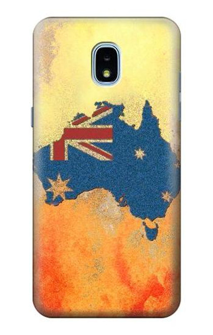 S2494 Australia Flag Map Rock Texture Case For Samsung Galaxy J3 (2018), J3 Star, J3 V 3rd Gen, J3 Orbit, J3 Achieve, Express Prime 3, Amp Prime 3