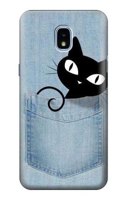 S2641 Pocket Black Cat Case For Samsung Galaxy J3 (2018), J3 Star, J3 V 3rd Gen, J3 Orbit, J3 Achieve, Express Prime 3, Amp Prime 3