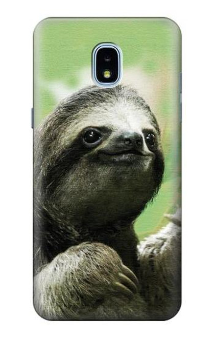 S2708 Smiling Sloth Case For Samsung Galaxy J3 (2018), J3 Star, J3 V 3rd Gen, J3 Orbit, J3 Achieve, Express Prime 3, Amp Prime 3