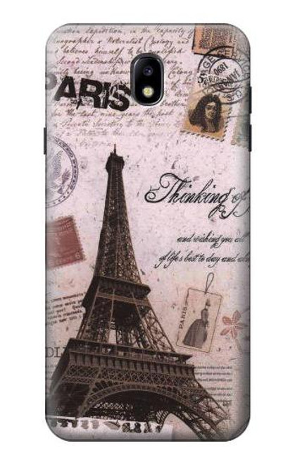 S2211 Paris Postcard Eiffel Tower Case For Samsung Galaxy J7 (2018), J7 Aero, J7 Top, J7 Aura, J7 Crown, J7 Refine, J7 Eon, J7 V 2nd Gen, J7 Star