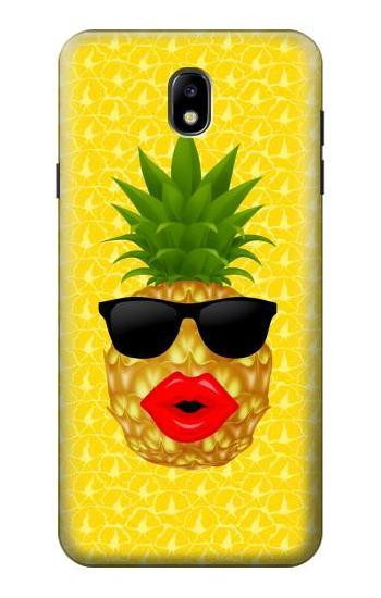 S2443 Funny Pineapple Sunglasses Kiss Case For Samsung Galaxy J7 (2018), J7 Aero, J7 Top, J7 Aura, J7 Crown, J7 Refine, J7 Eon, J7 V 2nd Gen, J7 Star