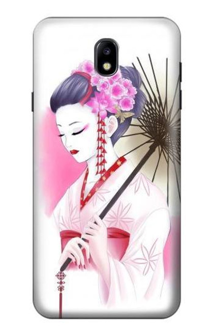 S2579 Japanese Traditional Geisha Kimono Case For Samsung Galaxy J7 (2018), J7 Aero, J7 Top, J7 Aura, J7 Crown, J7 Refine, J7 Eon, J7 V 2nd Gen, J7 Star