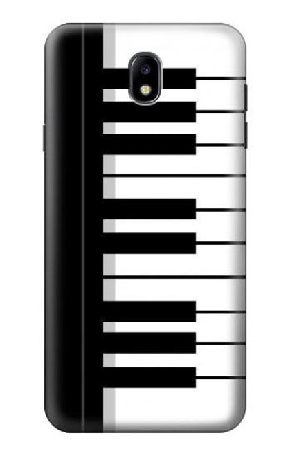 S3078 Black and White Piano Keyboard Case For Samsung Galaxy J7 (2018), J7 Aero, J7 Top, J7 Aura, J7 Crown, J7 Refine, J7 Eon, J7 V 2nd Gen, J7 Star