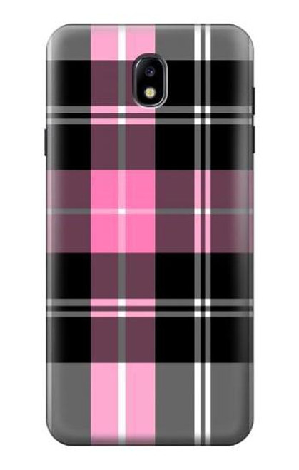 S3091 Pink Plaid Pattern Case For Samsung Galaxy J7 (2018), J7 Aero, J7 Top, J7 Aura, J7 Crown, J7 Refine, J7 Eon, J7 V 2nd Gen, J7 Star