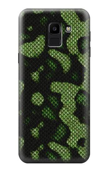 S2877 Green Snake Skin Graphic Printed Case For Samsung Galaxy J6 (2018)