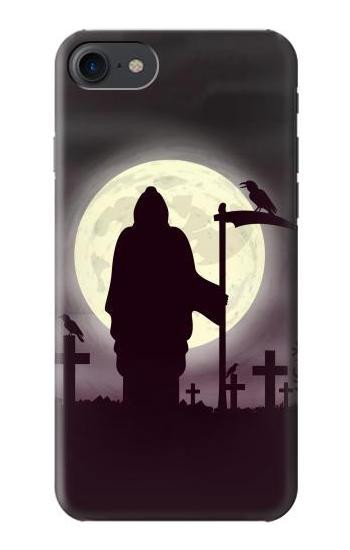 S3262 Grim Reaper Night Moon Cemetery Case For iPhone 7, iPhone 8