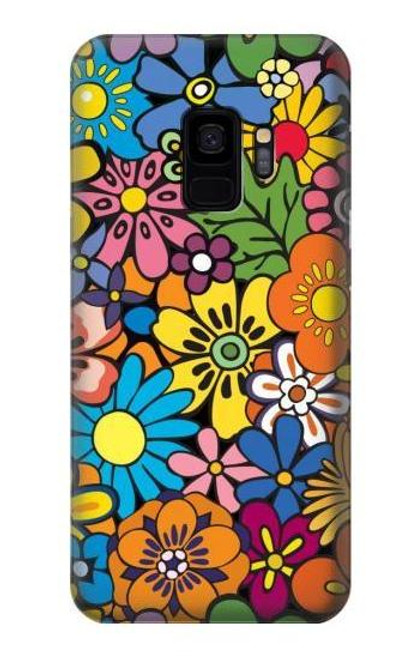 S3281 Colorful Hippie Flowers Pattern Case For Samsung Galaxy S9