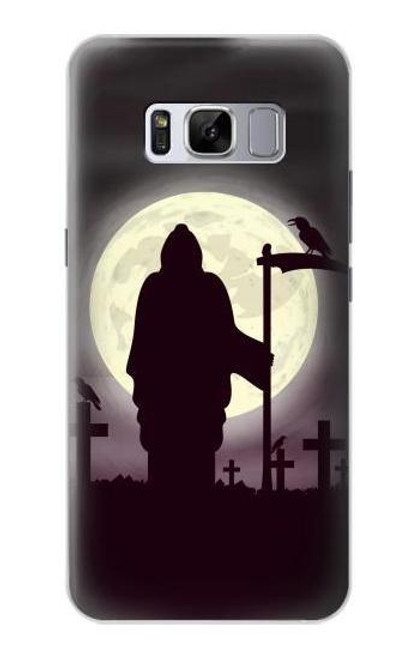 S3262 Grim Reaper Night Moon Cemetery Case For Samsung Galaxy S8 Plus