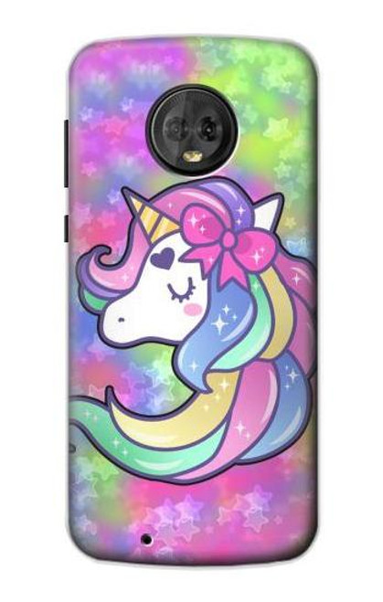 S3264 Pastel Unicorn Case For Motorola Moto G6
