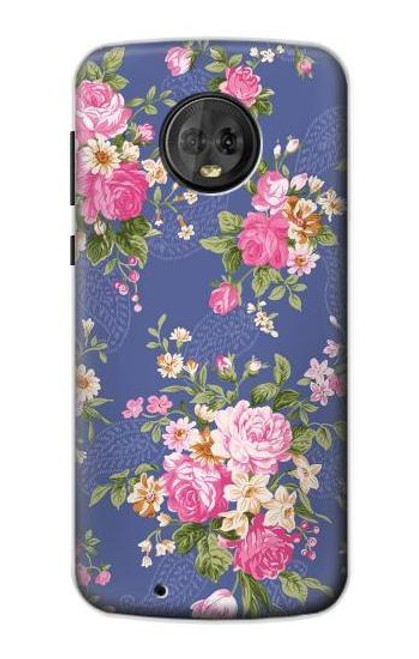 S3265 Vintage Flower Pattern Case For Motorola Moto G6