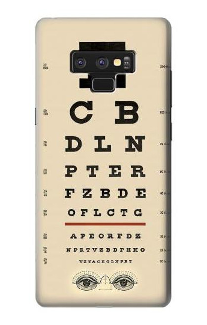 S2502 Eye Exam Chart Decorative Decoupage Poster Case For Note 9 Samsung Galaxy Note9