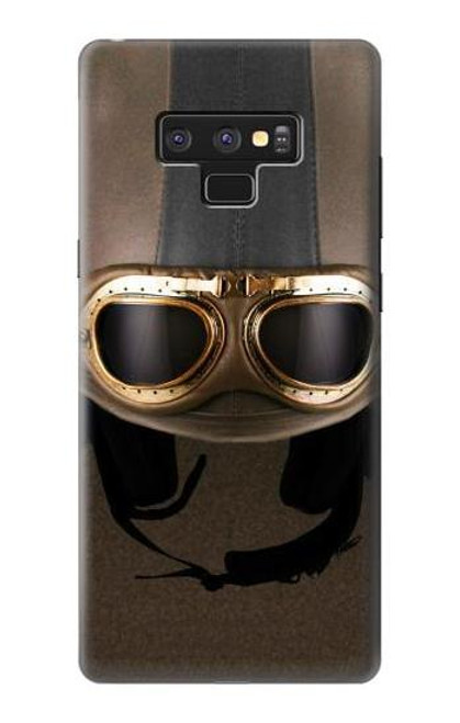 S2645 Vintage Brown Goggles Motorcycle Helmet Case For Note 9 Samsung Galaxy Note9