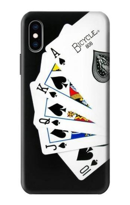 S1078 Poker Royal Straight Flush Case For iPhone X, iPhone XS