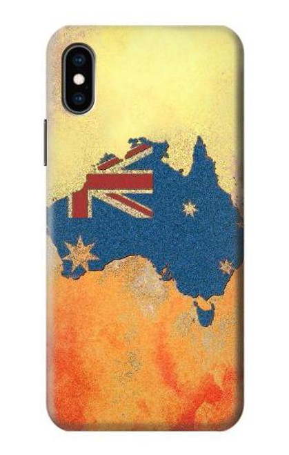 S2494 Australia Flag Map Rock Texture Case For iPhone X, iPhone XS