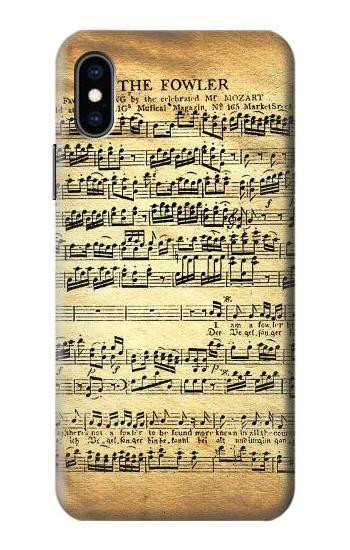 S2667 The Fowler Mozart Music Sheet Case For iPhone X, iPhone XS