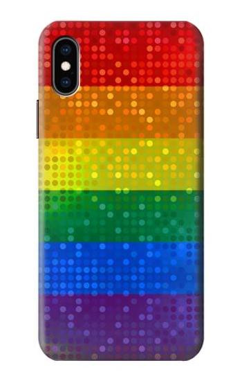 S2683 Rainbow LGBT Pride Flag Case For iPhone X, iPhone XS