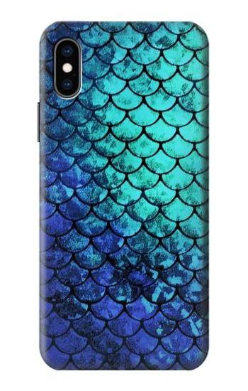S3047 Green Mermaid Fish Scale Case For iPhone X, iPhone XS
