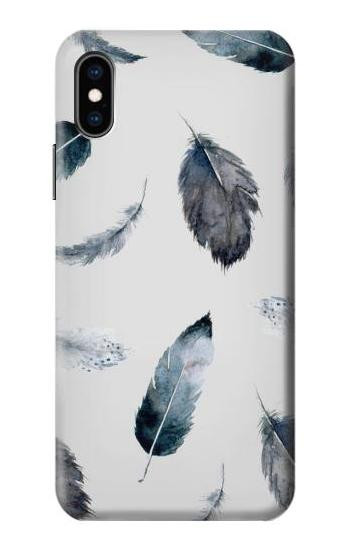 S3085 Feather Paint Pattern Case For iPhone X, iPhone XS