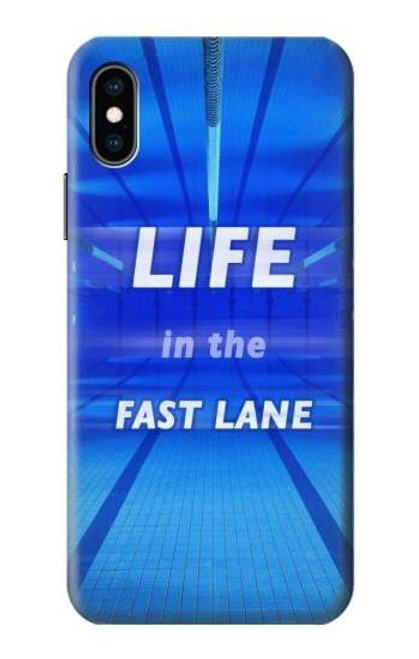 S3136 Life in the Fast Lane Swimming Pool Case For iPhone X, iPhone XS