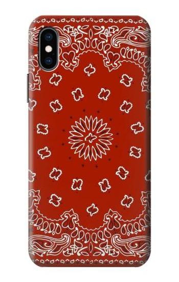 S3355 Bandana Red Pattern Case For iPhone X, iPhone XS