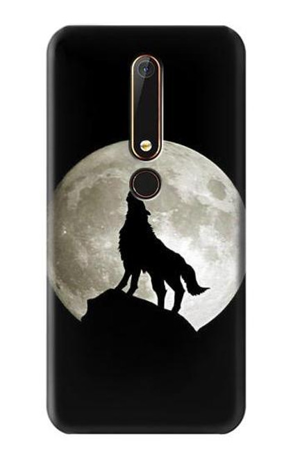 S1981 Wolf Howling at The Moon Case For Nokia 6.1, Nokia 6 2018