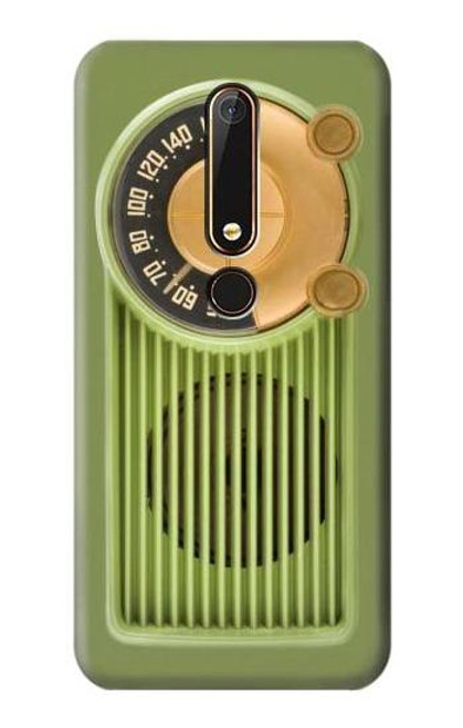 S2656 Vintage Bakelite Radio Green Case For Nokia 6.1, Nokia 6 2018