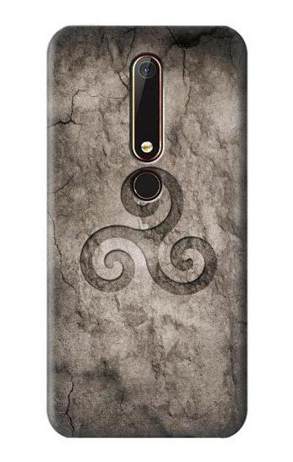 S2892 Triskele Symbol Stone Texture Case For Nokia 6.1, Nokia 6 2018