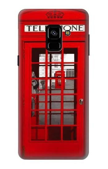 S0058 British Red Telephone Box Case For Samsung Galaxy A8 (2018)