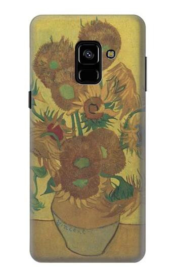 S0214 Van Gogh Vase Fifteen Sunflowers Case For Samsung Galaxy A8 (2018)