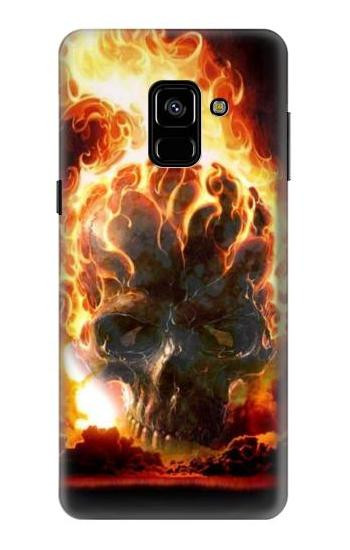 S0863 Hell Fire Skull Case For Samsung Galaxy A8 (2018)