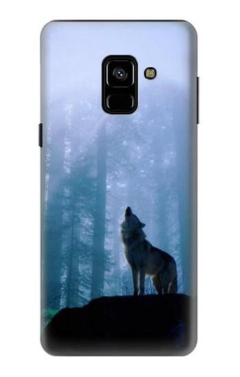 S0935 Wolf Howling in Forest Case For Samsung Galaxy A8 (2018)