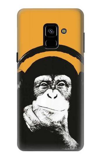 S2324 Funny Monkey with Headphone Pop Music Case For Samsung Galaxy A8 (2018)