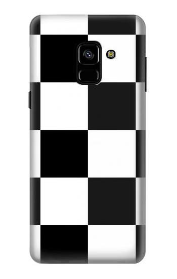 S2492 Black and White Check Case For Samsung Galaxy A8 (2018)