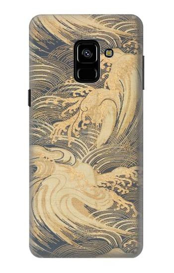 S2680 Japan Art Obi With Stylized Waves Case For Samsung Galaxy A8 (2018)