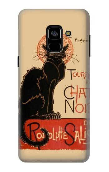 S2739 Chat Noir Black Cat Vintage Case For Samsung Galaxy A8 (2018)