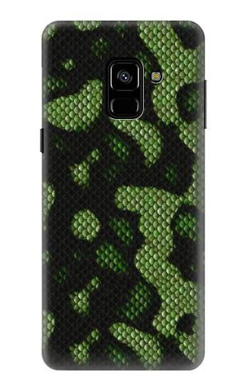 S2877 Green Snake Skin Graphic Printed Case For Samsung Galaxy A8 (2018)